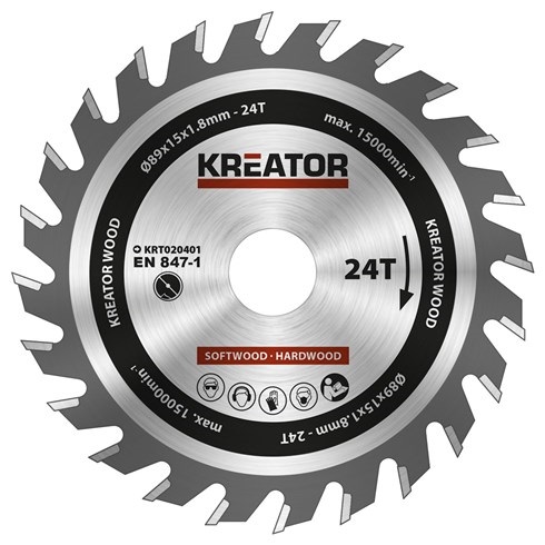 Sirkkelinterä 89MM24T KREATOR-0
