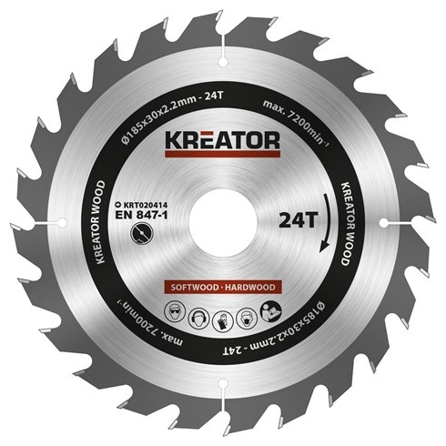 Sirkkelinterä 185MM24T KREATOR-0