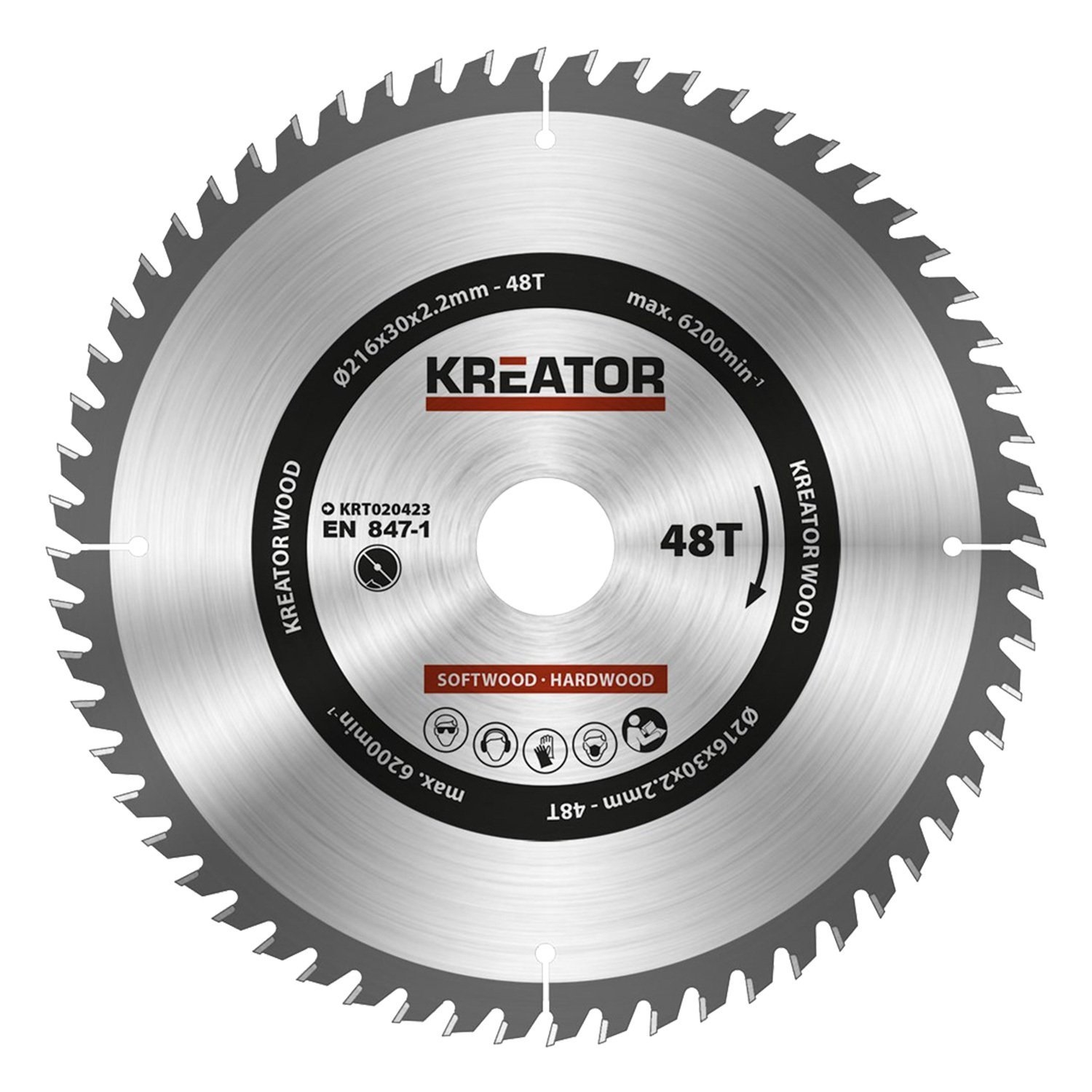 Sirkkelinterä 216MM 48T KREATOR-0